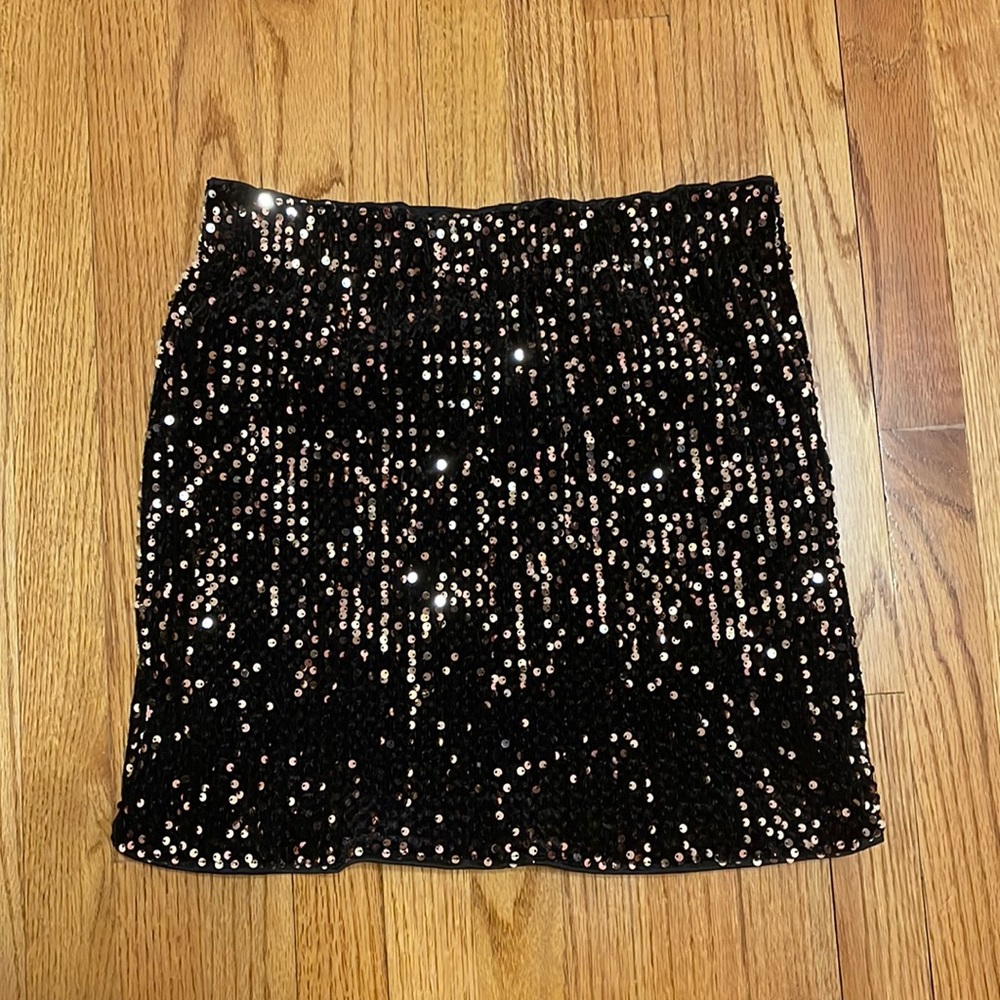 Gold & Black Sequin Skirt